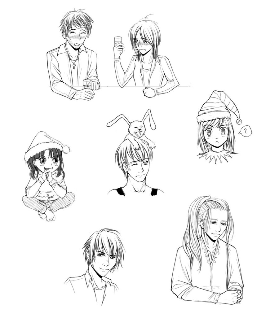 900x1056 Christmas Card Sketches By Tamasha - Best Christmas Sketches