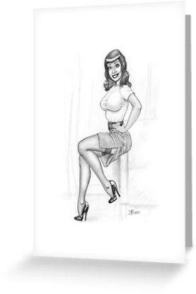277x415 Bettie - Bettie Page Sketch