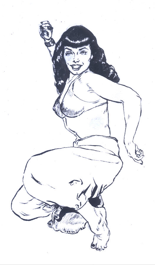 526x900 Bettie - Bettie Page Sketch