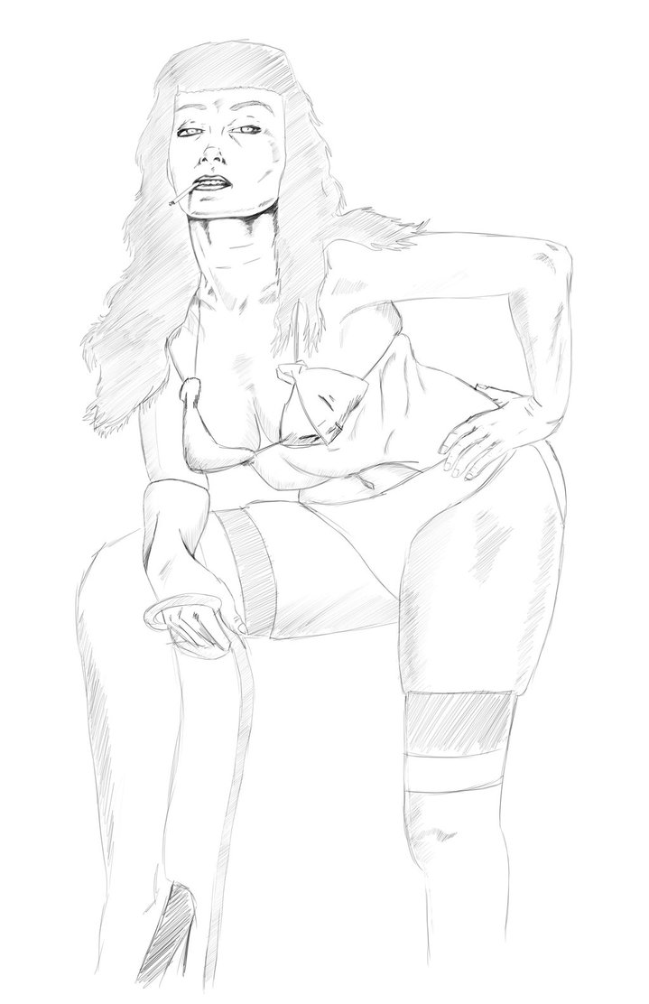 719x1112 Bettie - Bettie Page Sketch