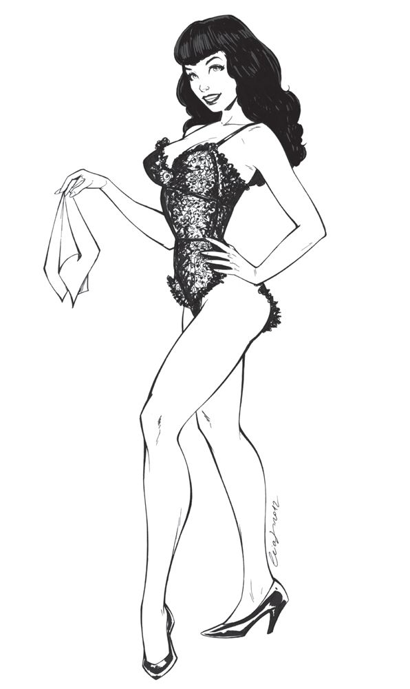 596x1000 Bettie - Bettie Page Sketch