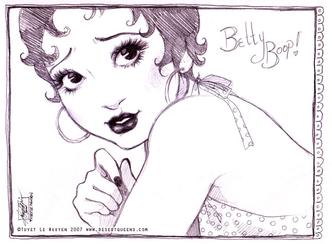 Betty Boop Polkadot By Merit - Betty Boop Sketch. 