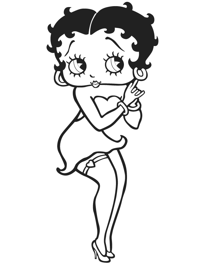 670x867 Betty Boop Sketch Printable Free Printables - Betty Boop Sketch