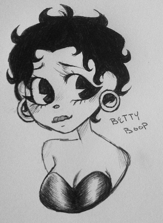 320x439 Bettyboop Drawings On Paigeeworld. Pictures Of Bettyboop - Betty Boop Sketch