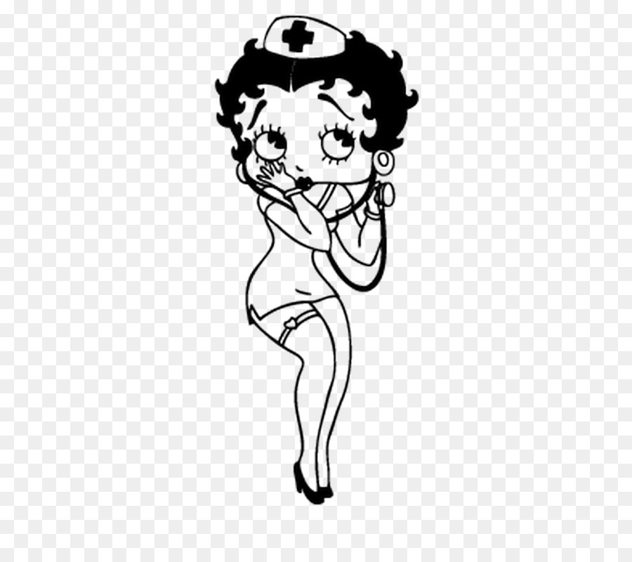 900x800 Betty Boop Sketch Cartoon Drawing Sticker - Betty Boop Sketch