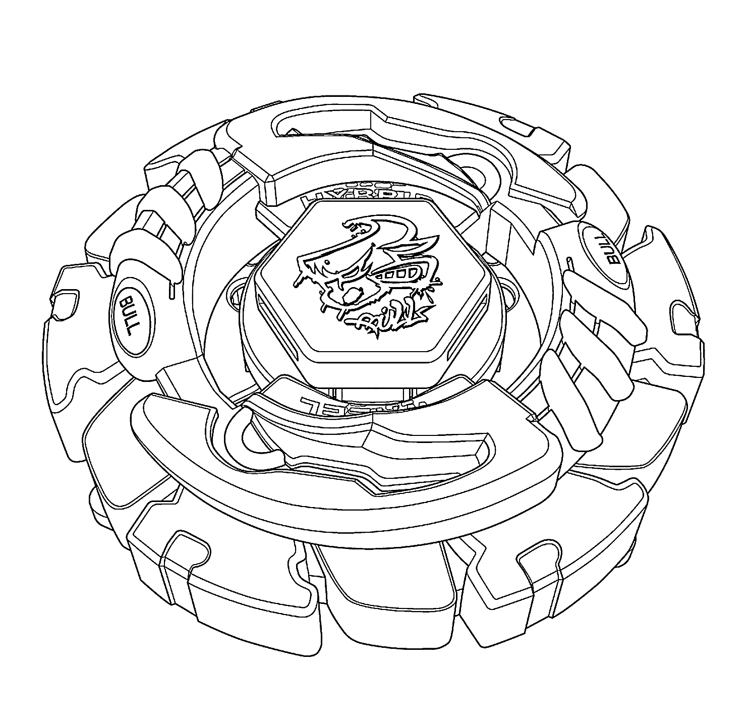 1483x1433 Beyblade Coloring Pages For Kids, Printable Free Coloring Pages - Beyblade Sketch