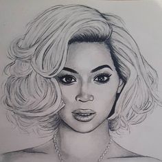 Sketch Of Beyonce at PaintingValley.com | Explore collection of Sketch ...