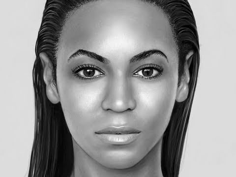 480x360 Beyonce Ipad Finger Painting By Kyle Lambert Hd - Beyonce Sketch