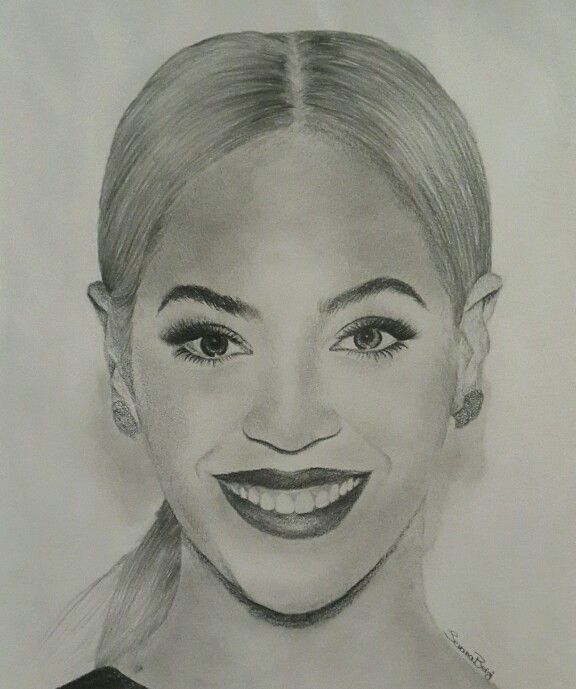 576x689 Face Drawing - Beyonce Sketch