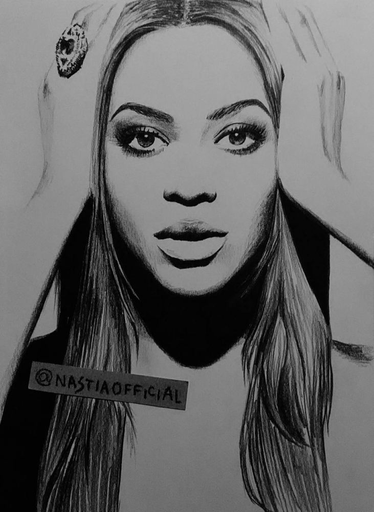 731x1000 Portrait Of Beyonce By Nastiaofficial On Stars Portraits - Beyonce Sketch