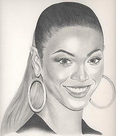 231x270 Celebrity Drawing Beyonce Knowles Art Drawings - Beyonce Sketch