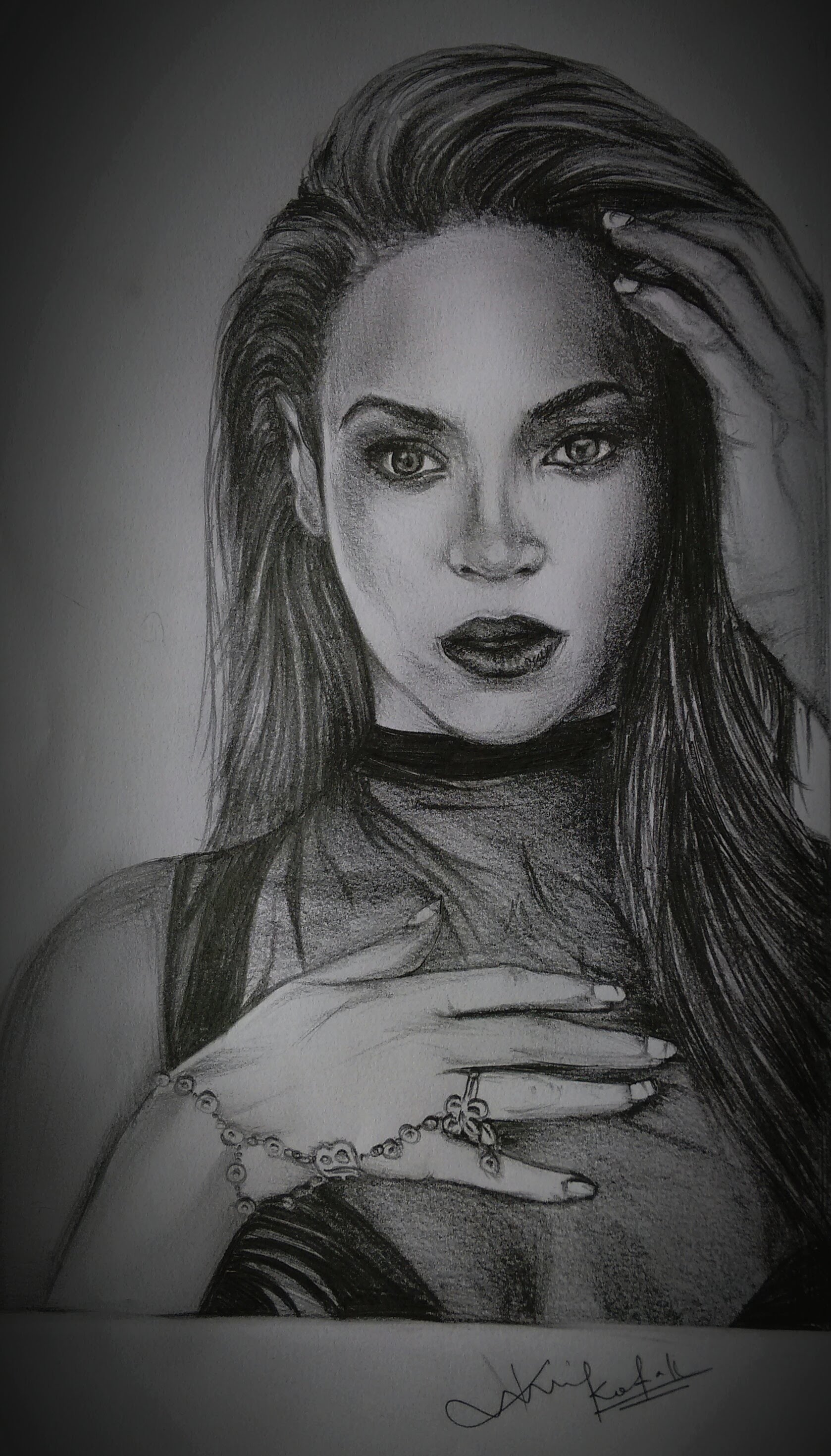 1678x2938 Pencil Sketch Beyonce By Kashkotak - Beyonce Sketch
