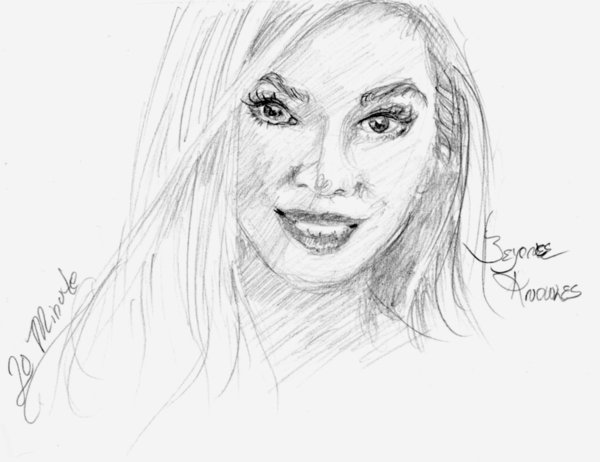 600x462 Beyonce 20 Minute Sketch By Catluckey - Beyonce Sketch