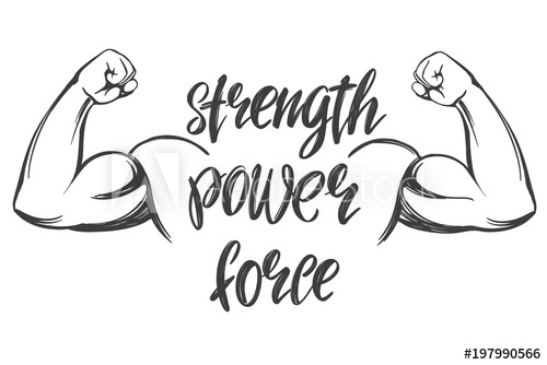 500x334 Arm, Bicep, Strong Hand Icon Cartoon Calligraphic Text Symbol Hand - Bicep Sketch