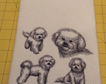 340x270 Bichon Frise Sketch Etsy - Bichon Sketch