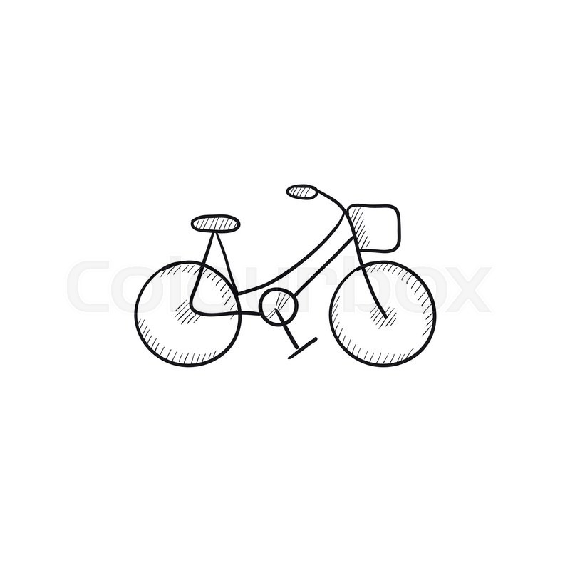 800x800 Bicycle Vector Sketch Icon Isolated On Background. Hand Drawn - Bicycle Sketch Images