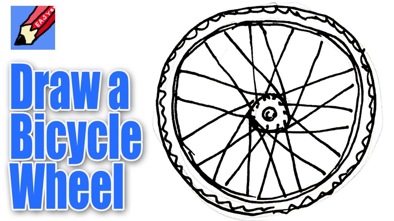1280x720 How To Draw A Bicycle Wheel Real Easy - Bicycle Wheel Sketch