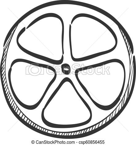 442x470 Sketch Icon - Bicycle Wheel Sketch