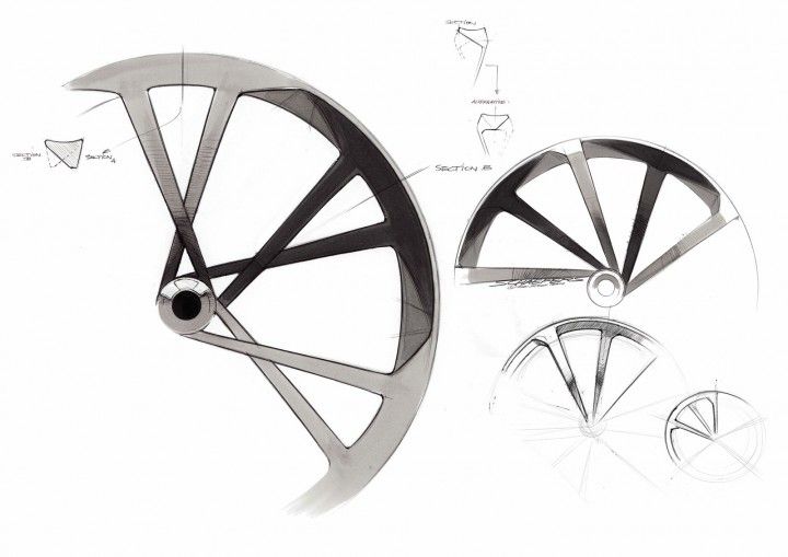 720x509 Audi E Bike Worthersee - Bicycle Wheel Sketch
