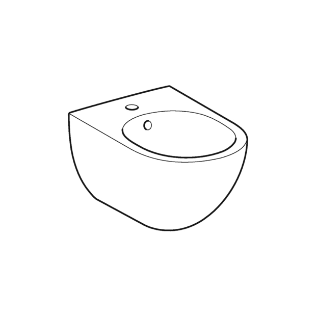 620x620 Geberit Acanto Wall Hung Bidet - Bidet Sketch