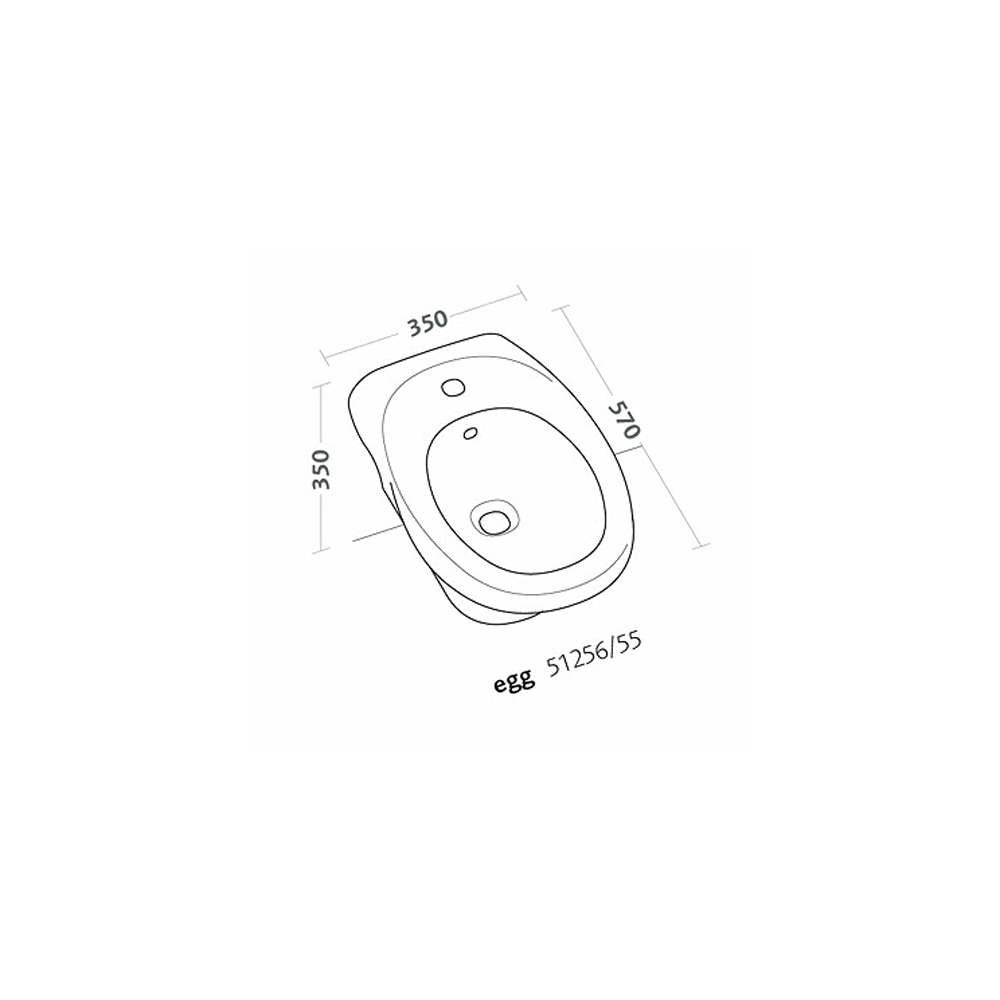 1000x1000 Pozzi Ginori Egg Wall Hung Bidet Single Hole Modern Design - Bidet Sketch