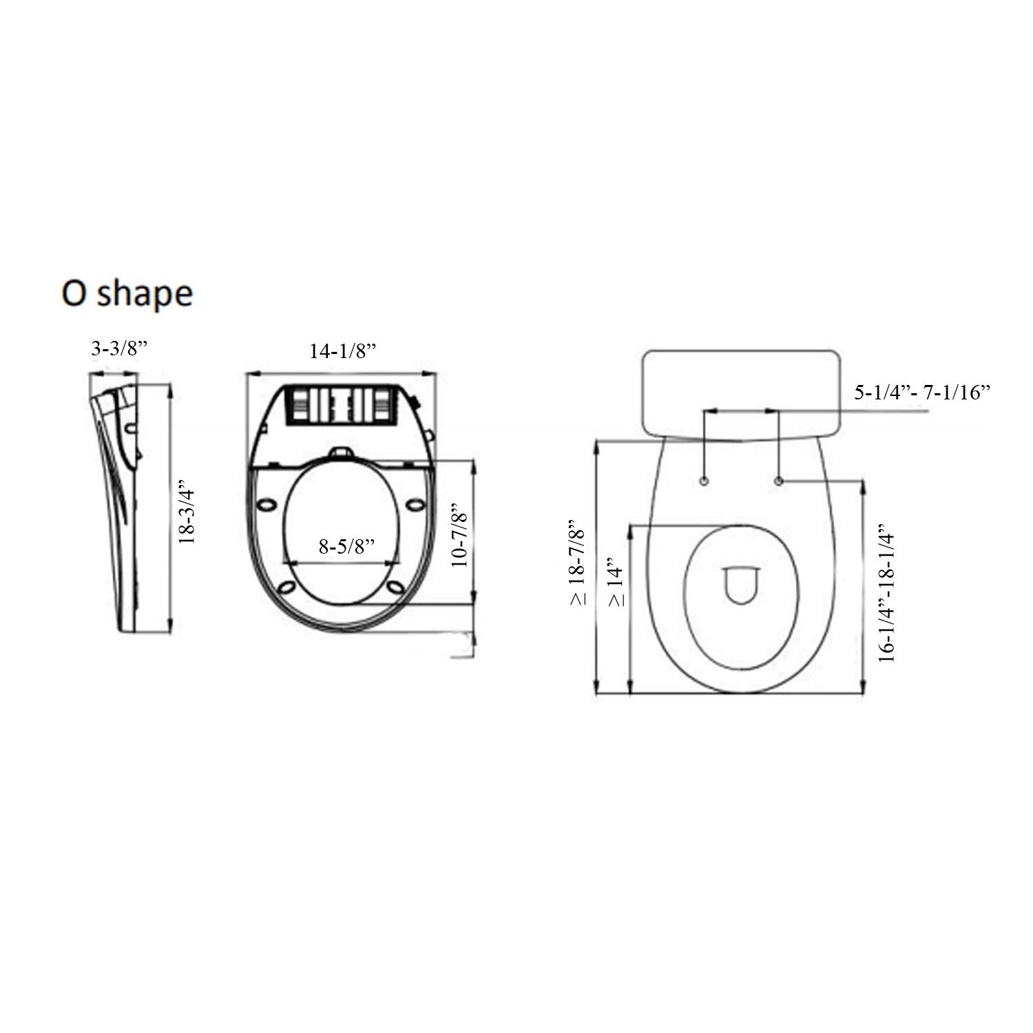 1500x1500 Shop Slim Design Soft Close Dual Nozzles Non Electric Bidet Seat - Bidet Sketch