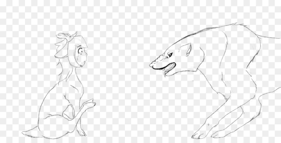 900x460 Drawing Desktop Wallpaper Sketch - Big Bad Wolf Sketch