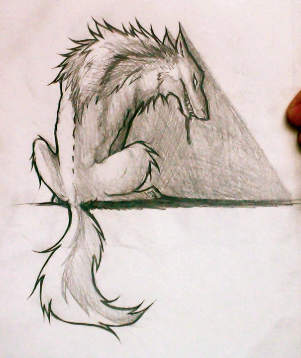 605x718 Sketch 5 Big Bad Wolf By Sasquatcheron - Big Bad Wolf Sketch