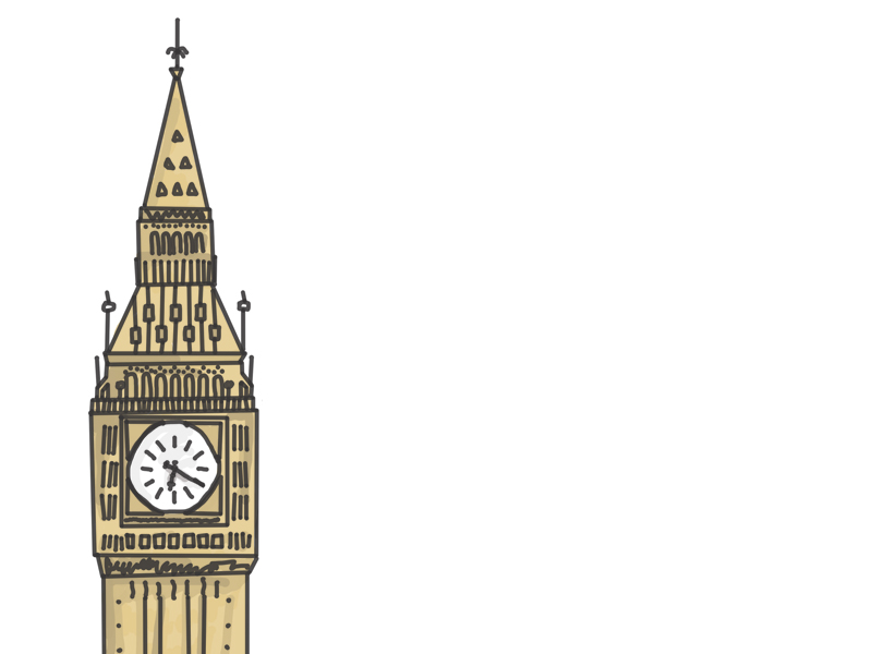 800x600 Sketch Of Big Ben By Daniel T!ller - Big Ben London Sketch
