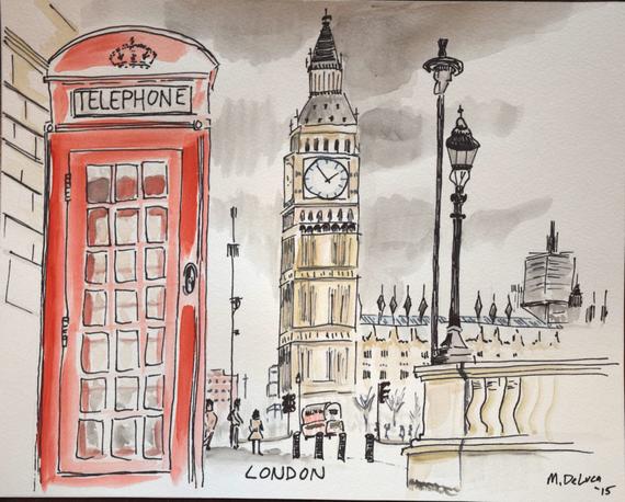 Big Ben Sketch at PaintingValley.com | Explore collection of Big Ben Sketch