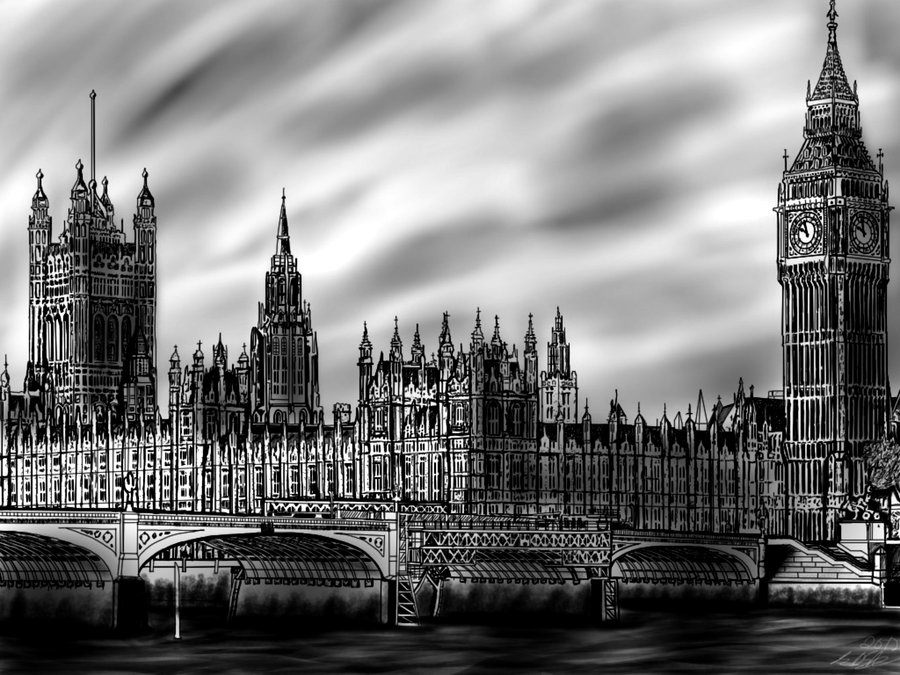 900x675 Big Ben Sketch By Cifercrossing - Big Ben Sketch