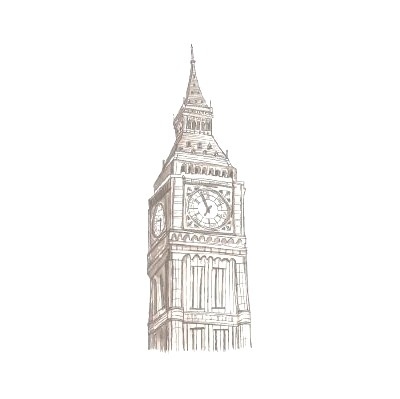 400x399 Big Ben Discovered By Trust My Lonely On We Heart It - Big Ben Sketch