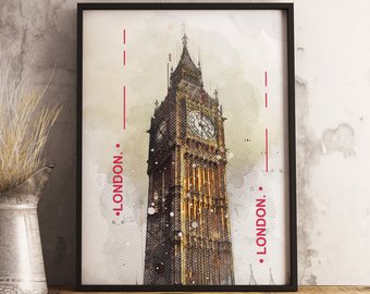 340x270 Big Ben Sketch Etsy - Big Ben Sketch