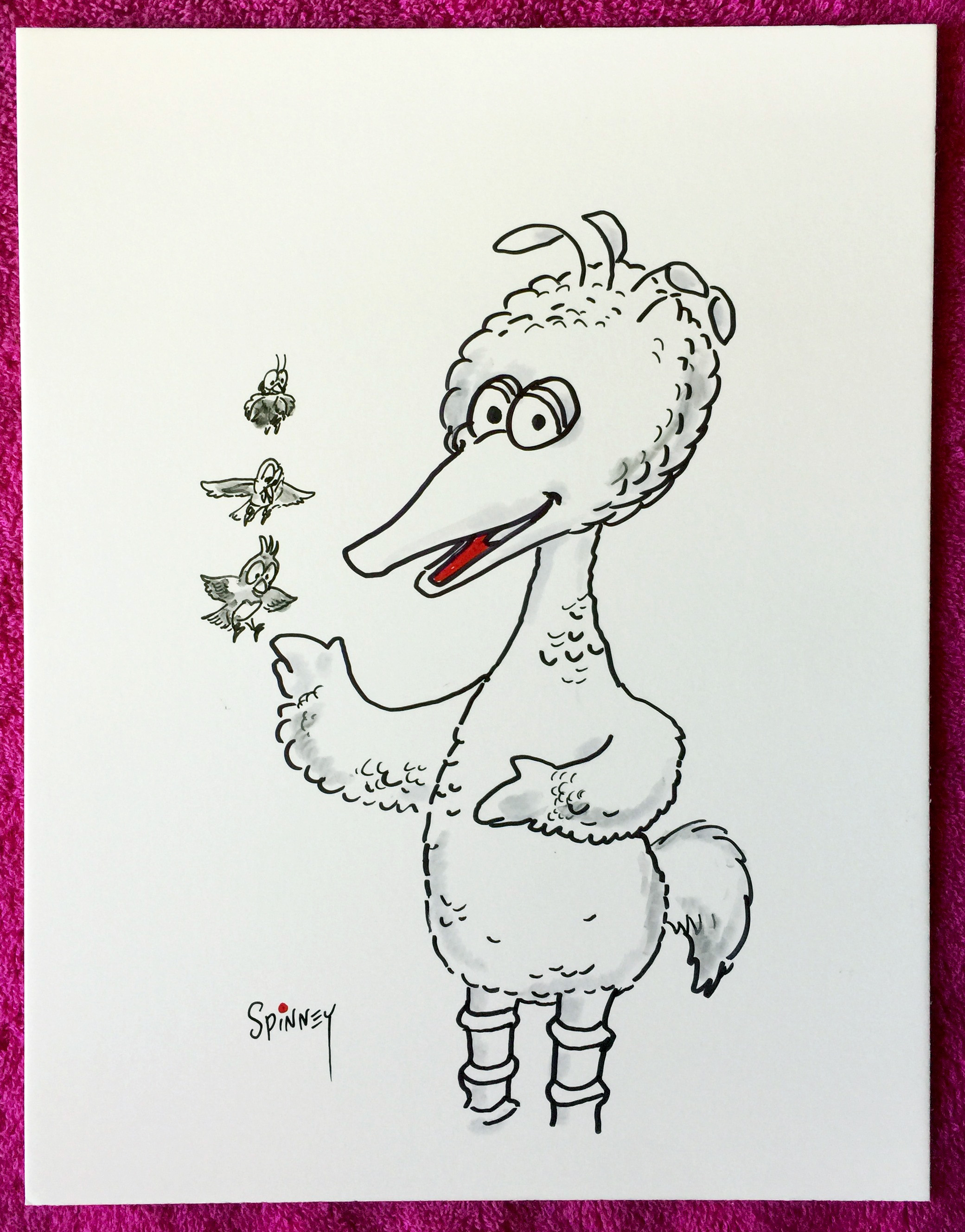 2081x2657 Lot Detail - Big Bird Sketch