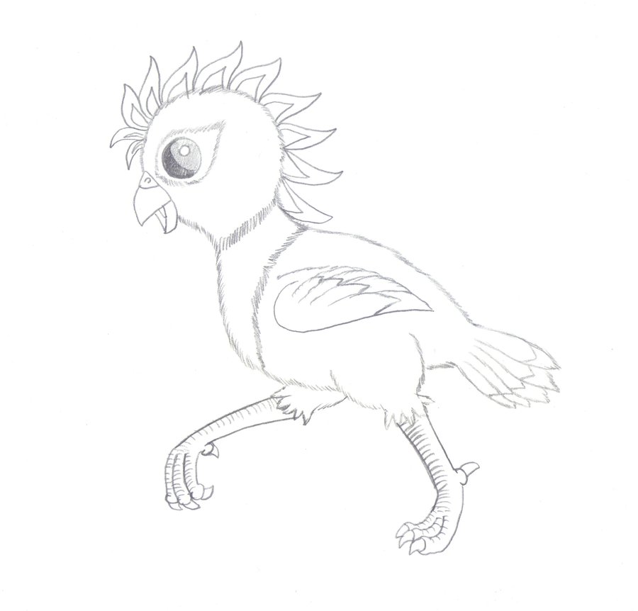 900x862 Running Big Bird By Cesarluz - Big Bird Sketch