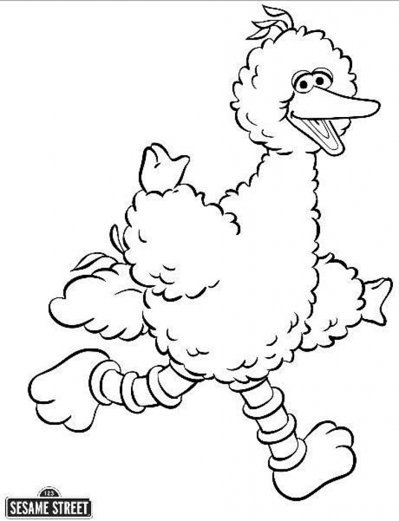 783x1024 Big Bird Coloring Pages 65 With Big Bird Coloring Pages - Big Bird Sketch