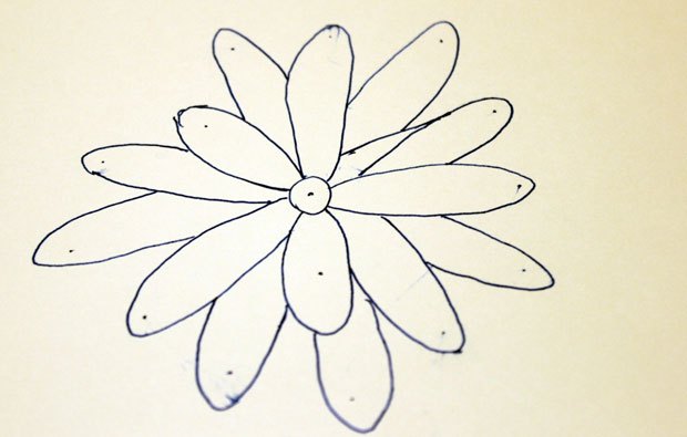 620x395 Draw A Flower - Big Flower Sketch