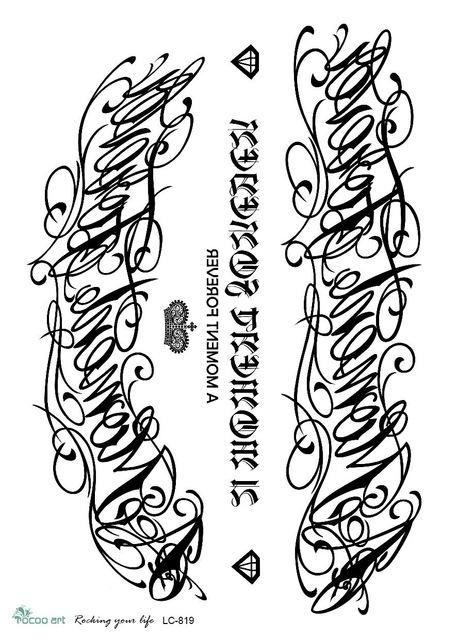 457x640 Wholesale Lc2819 2115cm Large Fashion Tatoo Sticker Sketch Big - Big Flower Sketch