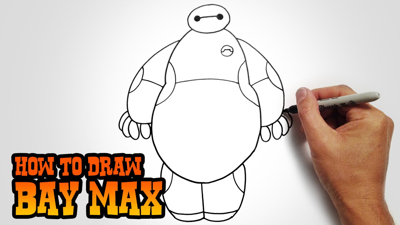 1280x720 How To Draw Baymax Big Hero 6 Video Lesson - Big Hero 6 Sketches