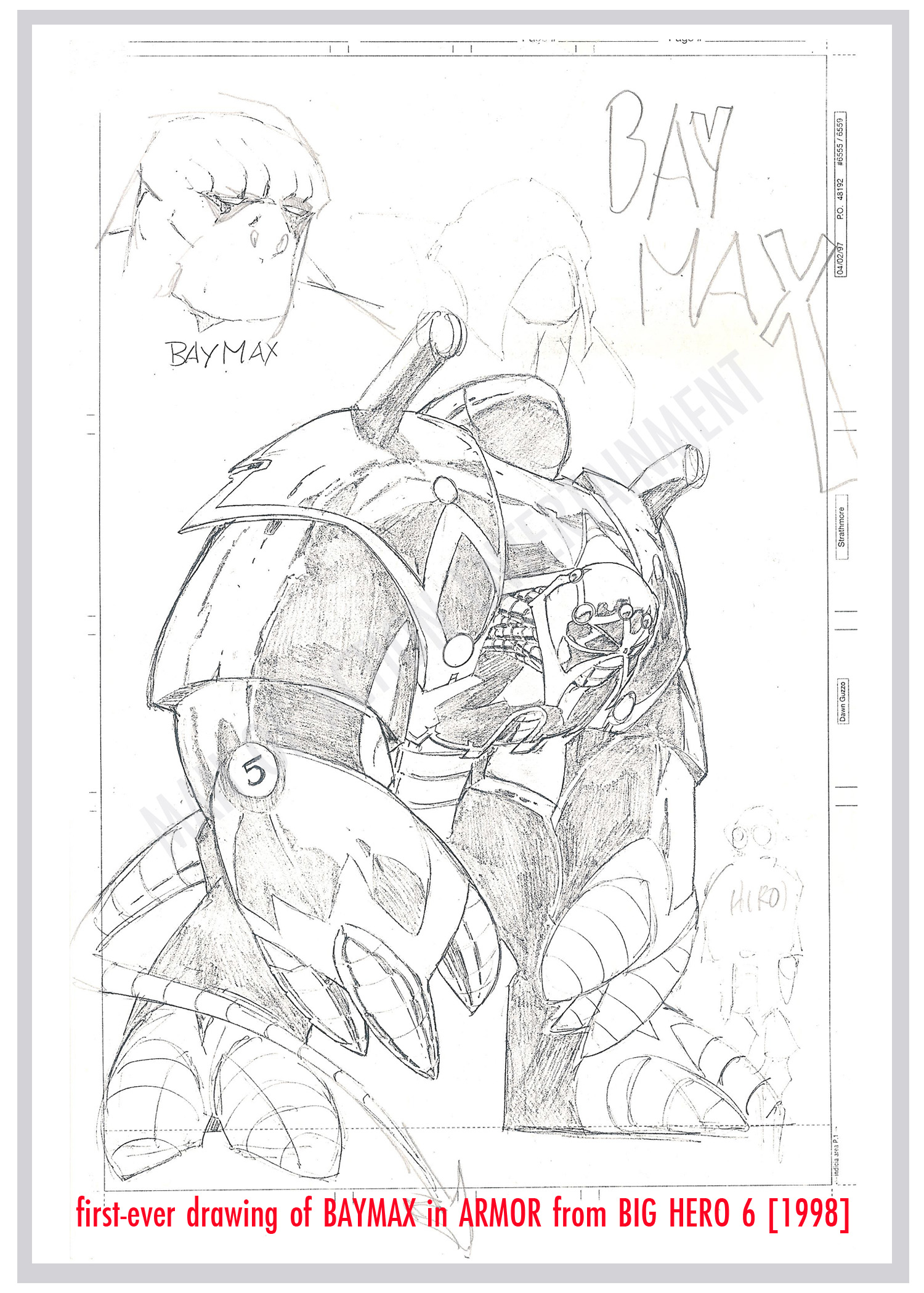 1500x2100 See The Original Big Hero 6 Designs From 1998 Film - Big Hero 6 Sketches