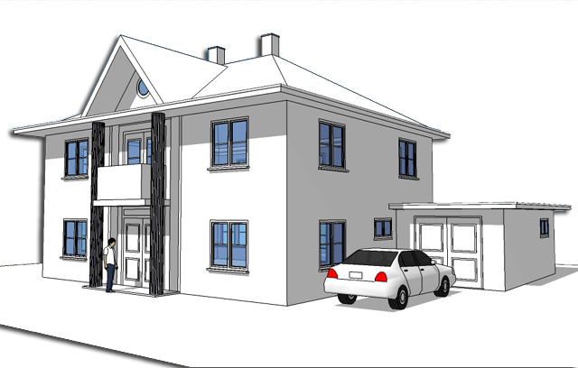 640x408 Google Sketchup Cedar Computer Classes, Drawings Of Big Houses - Big House Sketch