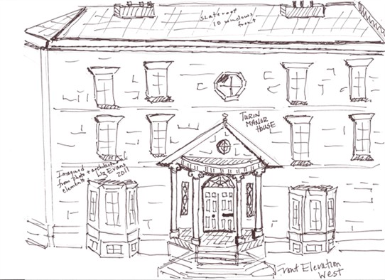 542x394 Plans, Sketch Drawings And Map Rutherford Big House, Kilmaine - Big House Sketch