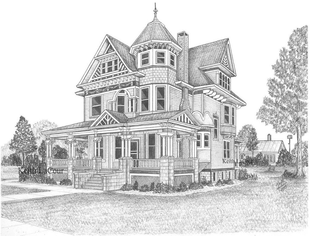 1024x779 Big Houses To Color - Big House Sketch