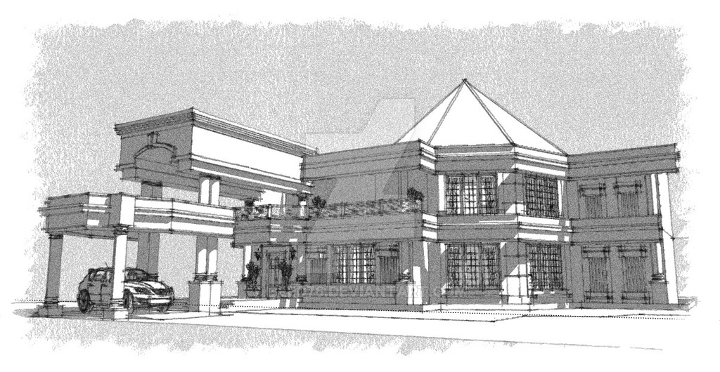 1024x530 Big House Sketch By Beed76 - Big House Sketch