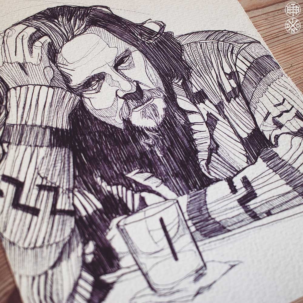 1000x1000 Dude - Big Lebowski Sketch