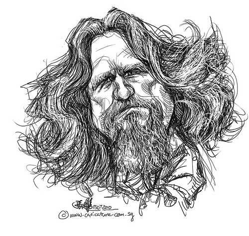 500x474 Portrait Workshop - Big Lebowski Sketch