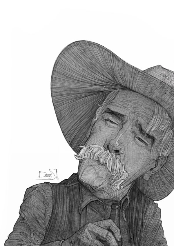 600x849 The Big Lebowski Tribute Sketches By Stavros Damos Inspiring - Big Lebowski Sketch