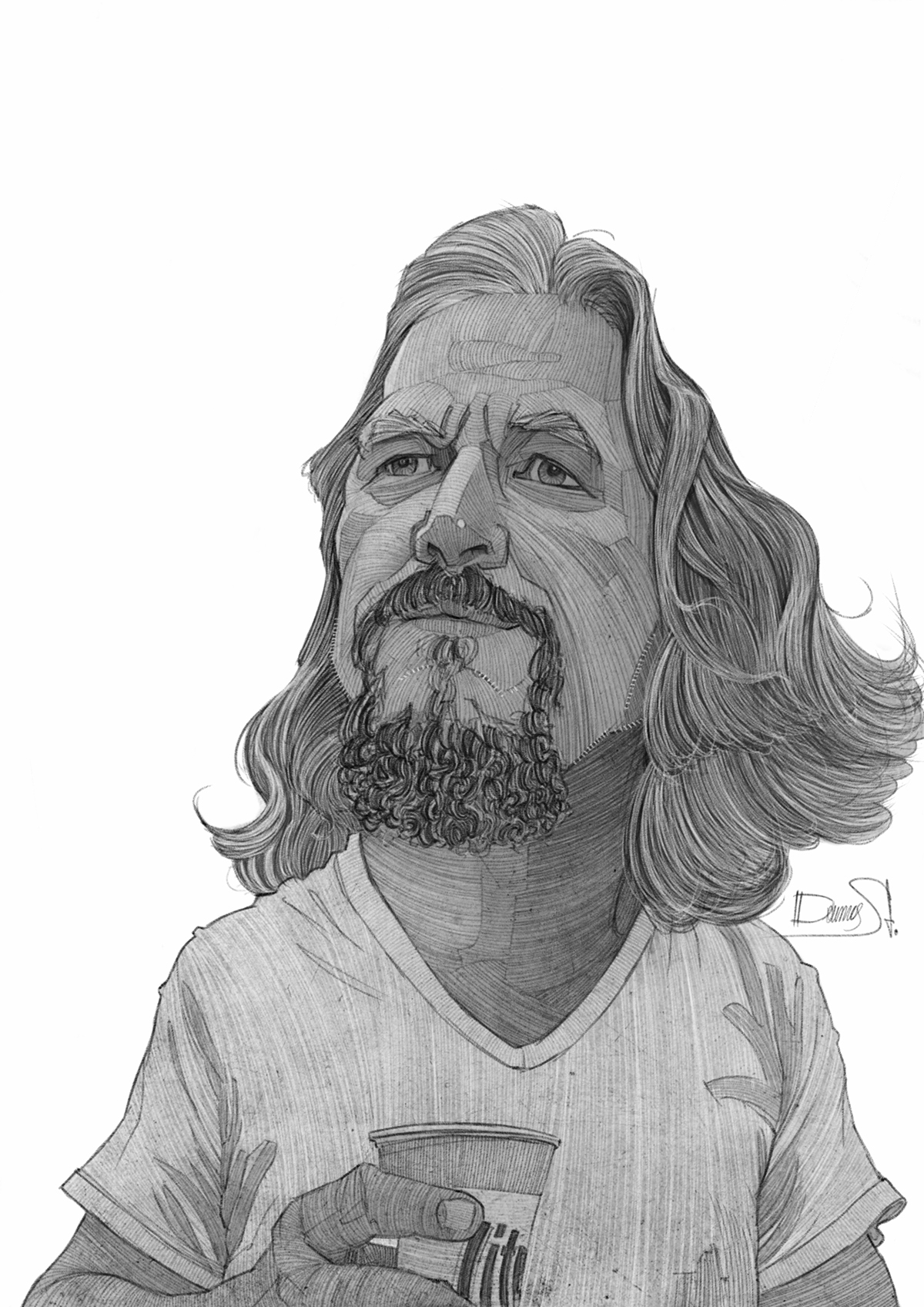 1200x1697 The Big Lebowski Tribute Sketches On Behance - Big Lebowski Sketch