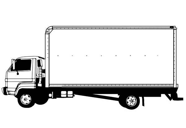 600x413 Drawn Truck Semi Truck - Big Rig Sketches