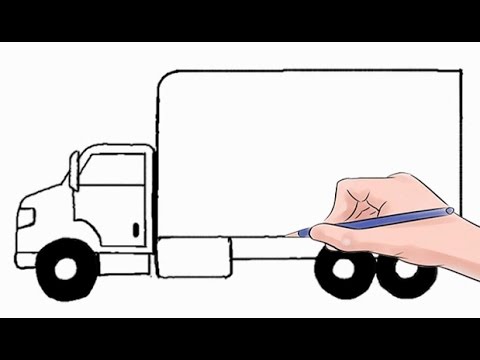 480x360 How To Draw A Delivery Truck Easy Step By Step - Big Rig Sketches